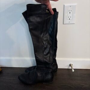 Michael Kors Black Over the Knee Boots leather